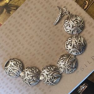 Silpada Sterling Silver Ancient Scroll Bracelet B2092